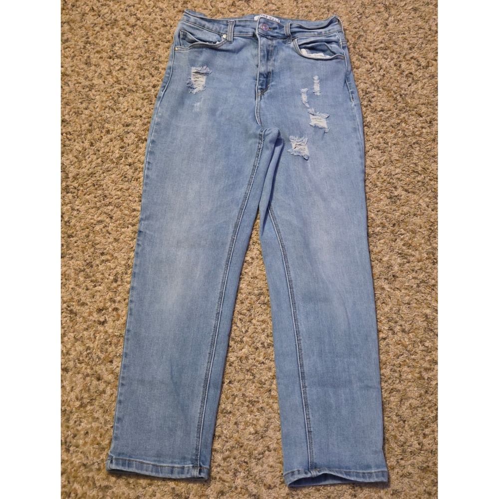 Wax Jean Collection Light Wash Denim Jeans Women's Size 9/39 Distressed